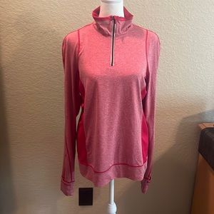 Red 1/2 zip athletic jacket